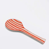 Costa Nova Mar I Striped Ceramic Serving Spoon - Red