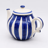 Costa Nova Mar I Striped Ceramic Tea Pot - Blue