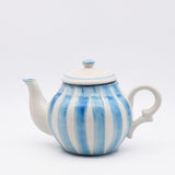 Costa Nova Mar I Striped Ceramic Tea Pot - Turquoise