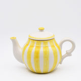 Costa Nova Mar I Striped Ceramic Tea Pot - Yellow