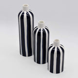 Costa Nova Mar I Striped Ceramic Vase - Blue