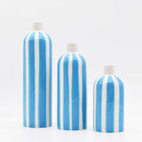 Costa Nova Mar I Striped Ceramic Vase - Turquoise