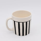 Costa Nova Mar | Striped Ceramic Mug - Black