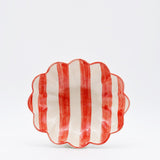 Costa Nova Mar | Striped Ceramic Plate - Red