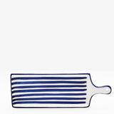 Costa Nova Mar | Striped Ceramic Serving Dish - Blue