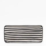 Costa Nova Mar | Striped Ceramic Serving Platter - Black