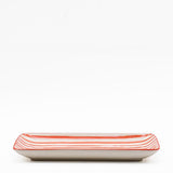 Costa Nova Mar | Striped Ceramic Serving Platter - Red