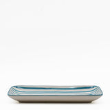 Costa Nova Mar | Striped Ceramic Serving Platter - Turquoise