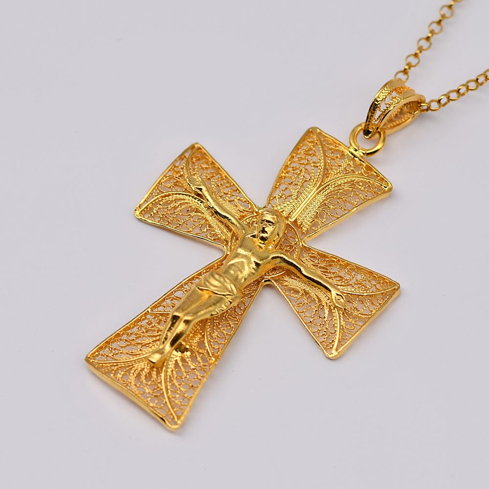 Crucifixo I Gold-plated Silver Pendant - 2.0''