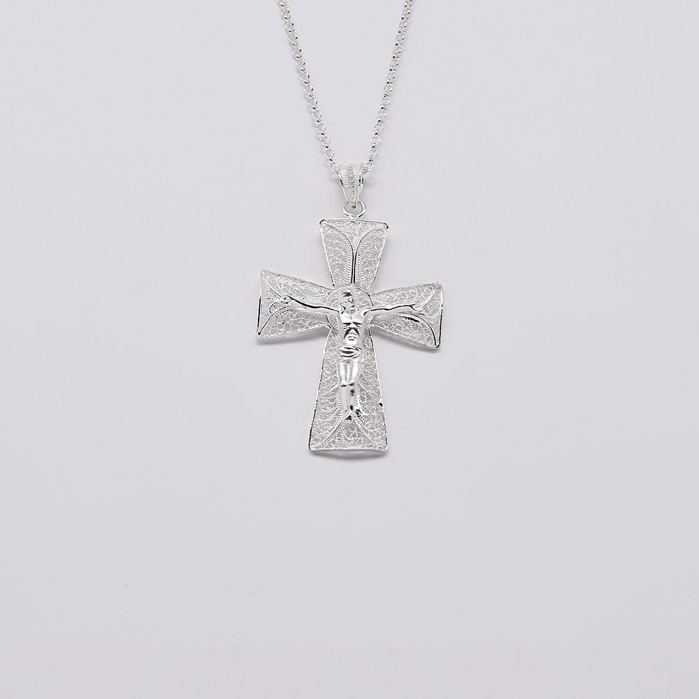 Crucifixo I Silver Filigree Pendant - 2.0''