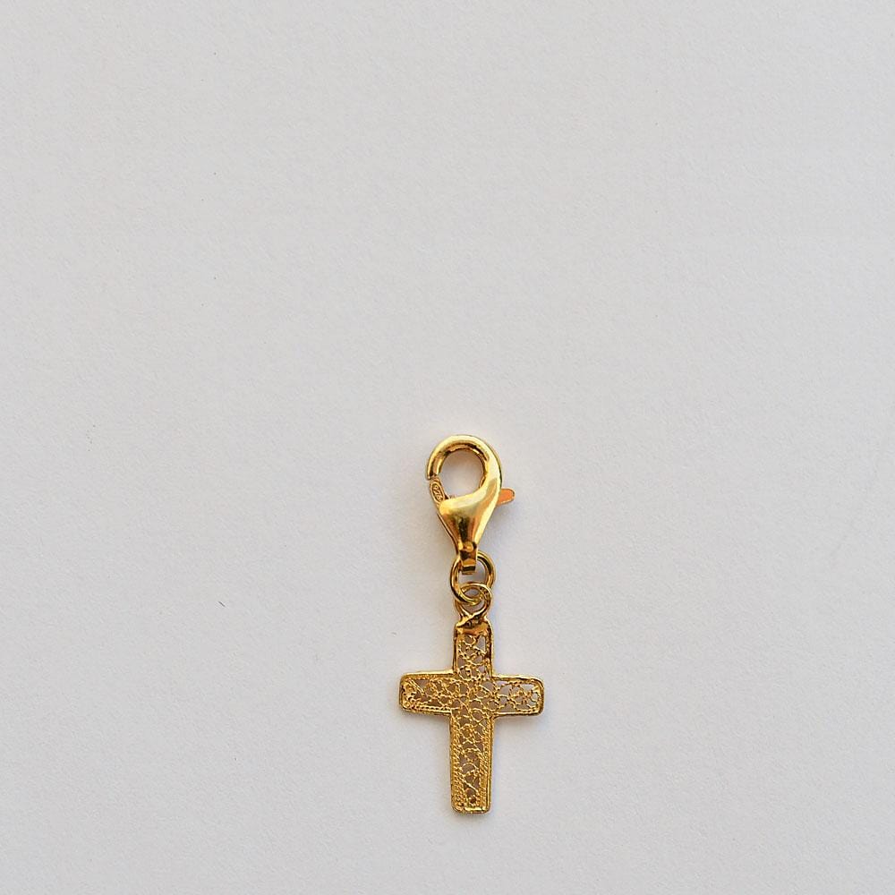 Cruz I Gold-plated Silver Charm