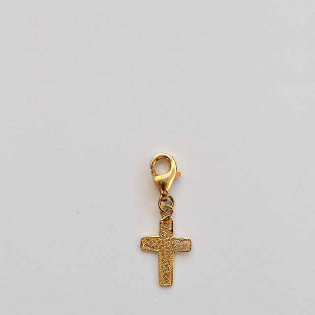 Cruz I Gold-plated Silver Charm