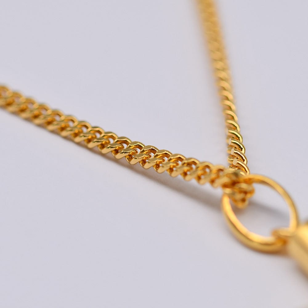 Cruz I Gold-plated Silver Necklace