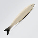 Decorative Ceramic Sardine - White