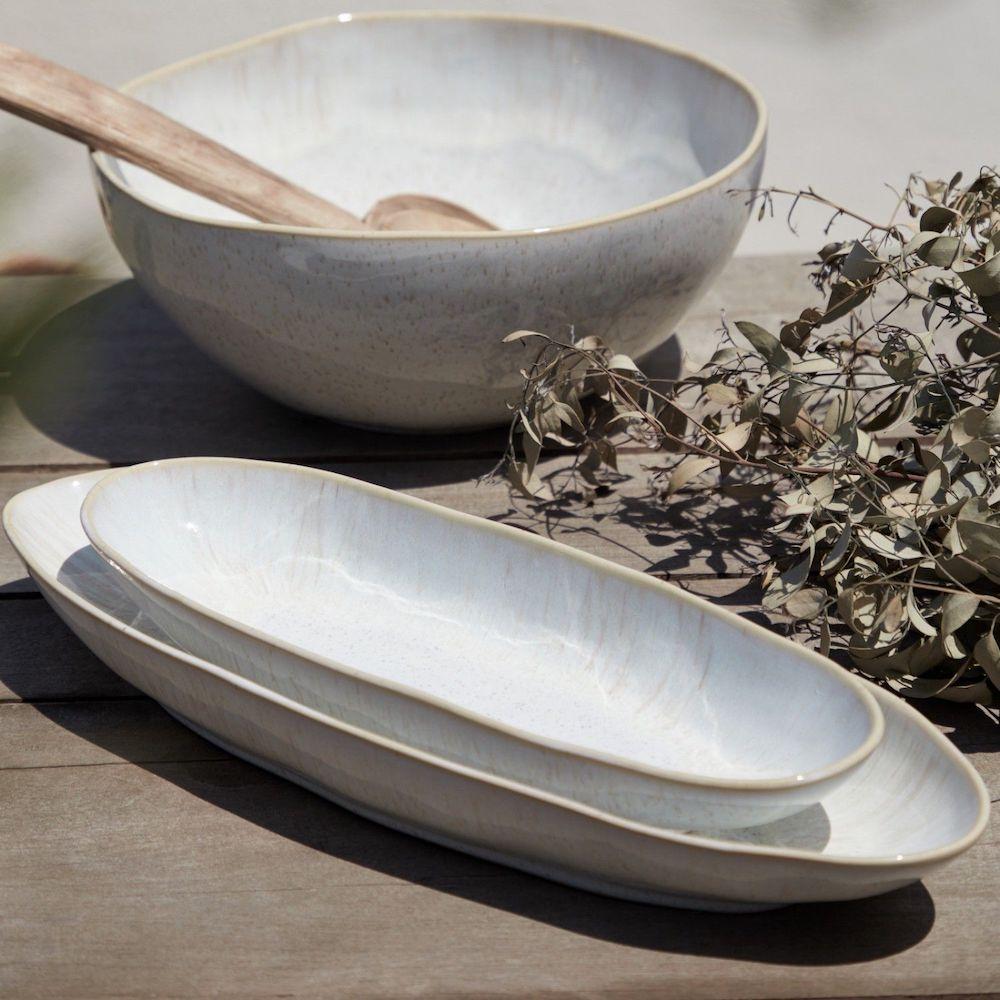 Eivissa I Fine Stoneware Dish - White