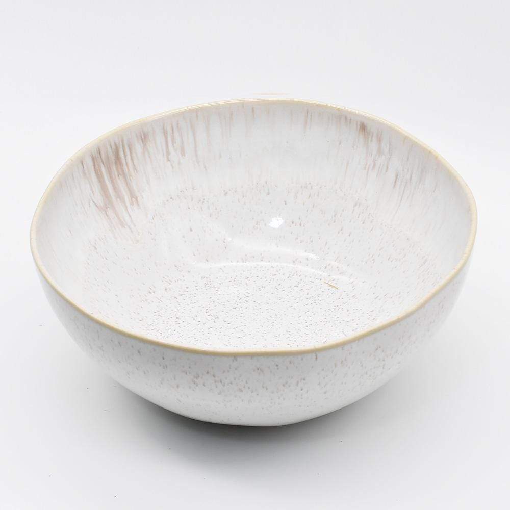 Eivissa I Fine stoneware Salad Bowl 10.6'' - White