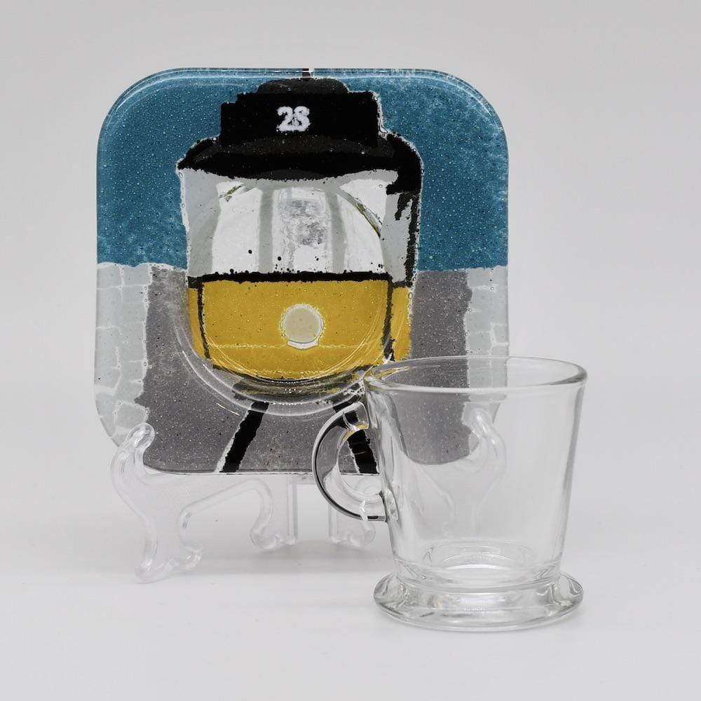 Electrico 28 | Fused Glass Cup and Saucer