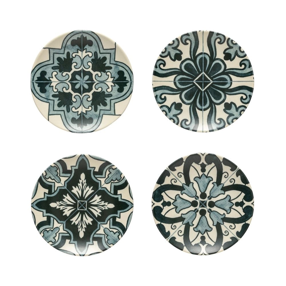 Elements I Set of 4 Stoneware Bread Plates