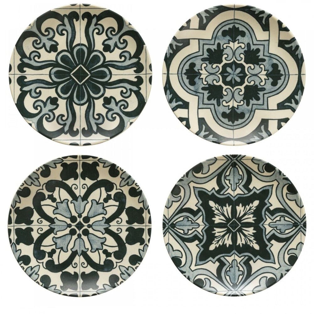 Elements I Set of 4 Stoneware Dessert Plates