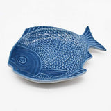 Fish-shaped Ceramic Bread/Butter Plate - Blue