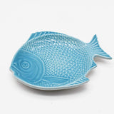 Fish-shaped Ceramic Bread/Butter Plate - Turquoise