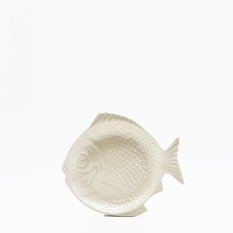 Fish-shaped Ceramic Bread/Butter Plate - White