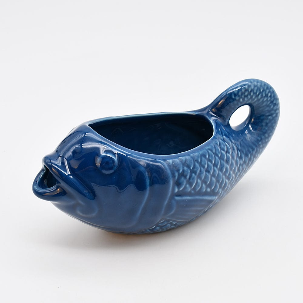 Fish-shaped Ceramic Gravy Boat - Blue