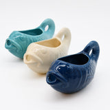 Fish-shaped Ceramic Gravy Boat - Turquoise