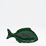 Fish-shaped Ceramic Plate - Green 9.8"