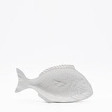 Fish-shaped Ceramic Plate - White 9.8"