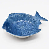 Fish-shaped Ceramic Soup Plate - Blue