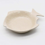 Fish-shaped Ceramic Soup Plate - White