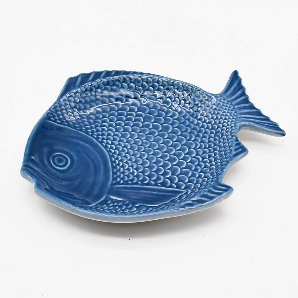 Fish-shaped Ceramic Starter Plate - Blue