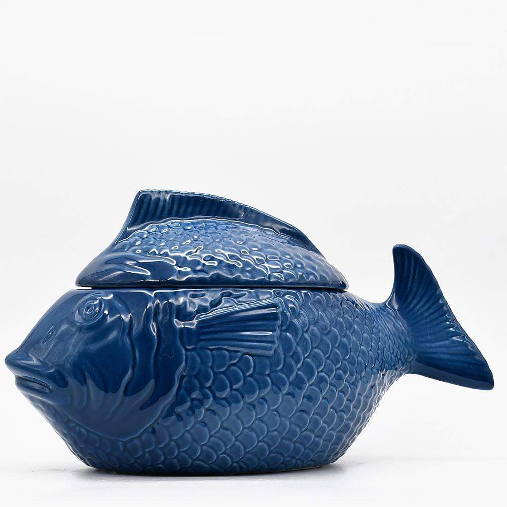 Fish-shaped Ceramic Tureen - Blue