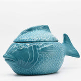 Fish-shaped Ceramic Tureen - Turquoise