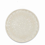 Flores I Beige plate - 10.6''