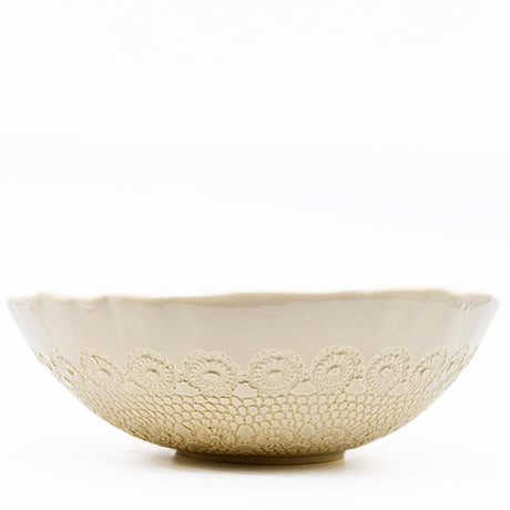 Flores I Beige salad bowl - 25cm