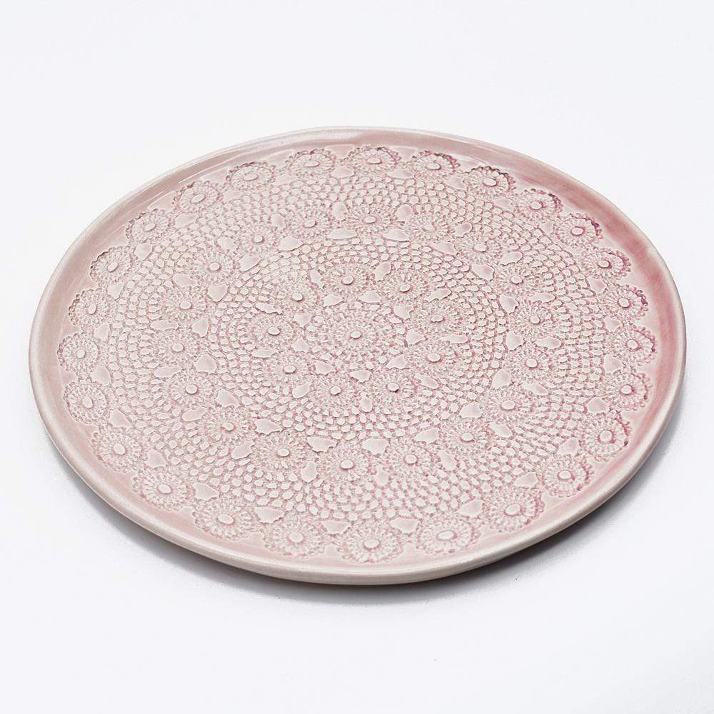 Flores I Pink plate - 10.6''