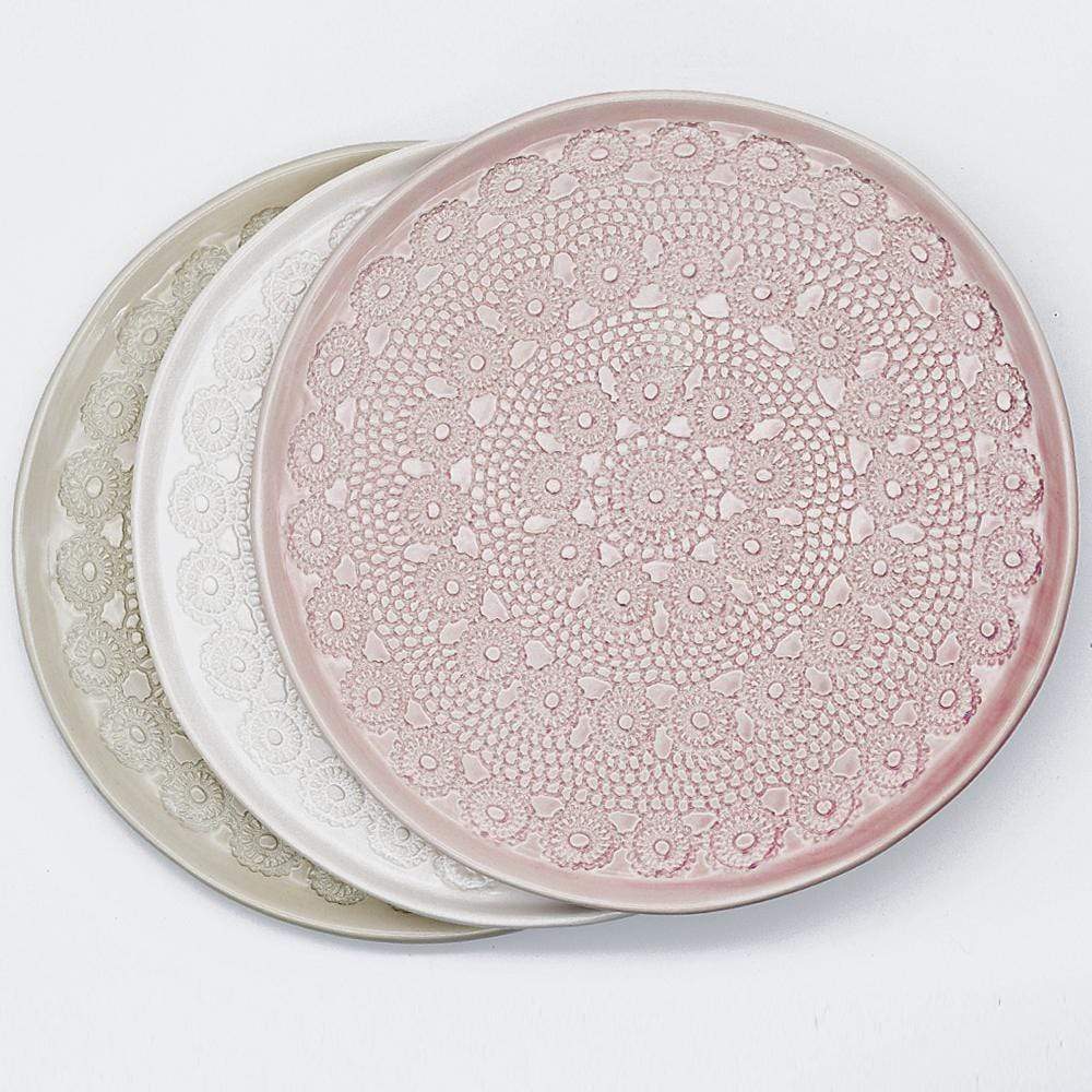 Flores I Pink plate - 10.6''