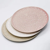 Flores I Pink plate - 10.6''