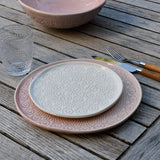 Flores I Pink plate - 10.6''