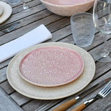 Flores I Pink plate - 20cm