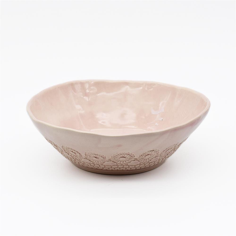 Flores I Pink salad bowl - 19cm