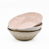 Flores I Pink salad bowl - 19cm