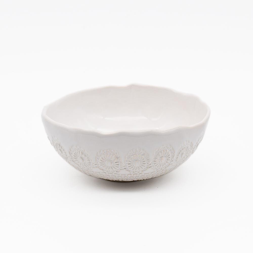 Flores I White bowl - 6.3''