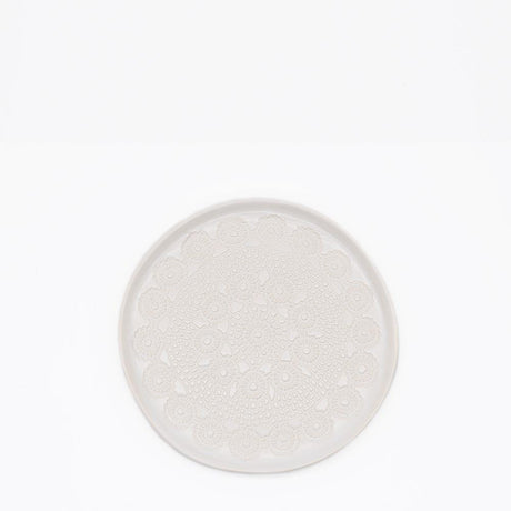 Flores I White plate - 20cm