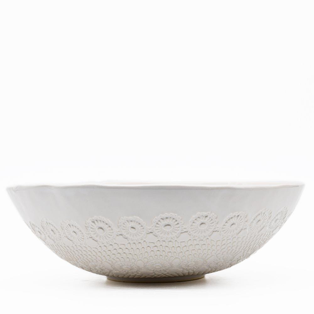 Flores I White salad bowl - 25cm