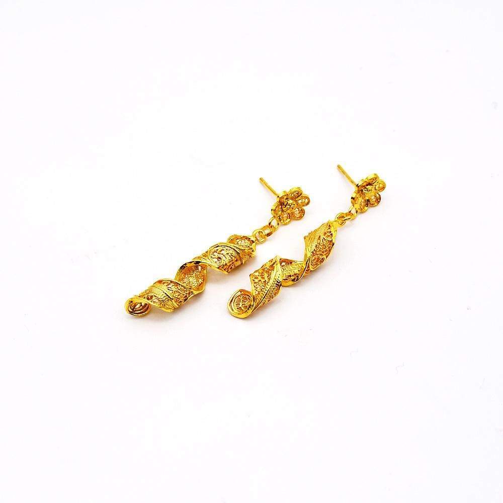 Gold plated Silver Filigree Earrings