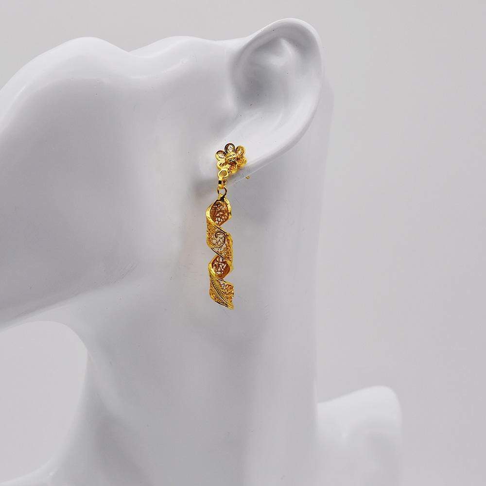 Gold plated Silver Filigree Earrings