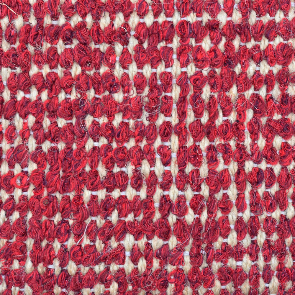 Handmade sisal and Cotton Rug 75x25'' - Dark Red